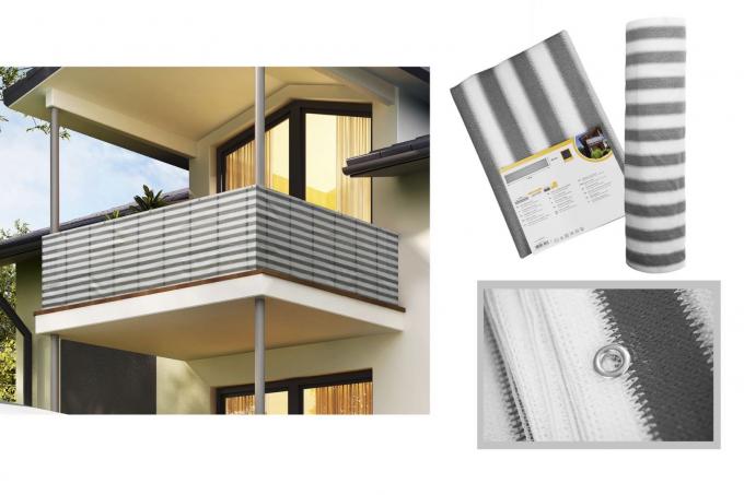 Rifinitura UV della vela della rete 0.9x5m dell'ombra dell'HDPE del balcone 4